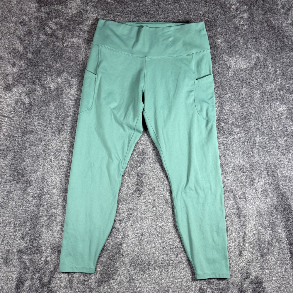 Nike One Dri-FIT High Waisted Leggings Sage Green Pockets XL DD0252-309